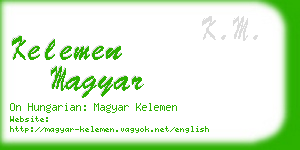 kelemen magyar business card